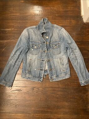J. CREW “Sanded Blue” Jean Jacket, Size Small